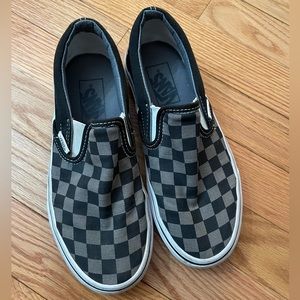 Women’s Size 6 black and gray checkered Vans